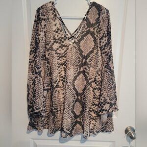 Show Me Your Mumu Tank and Black Snakeskin Dress